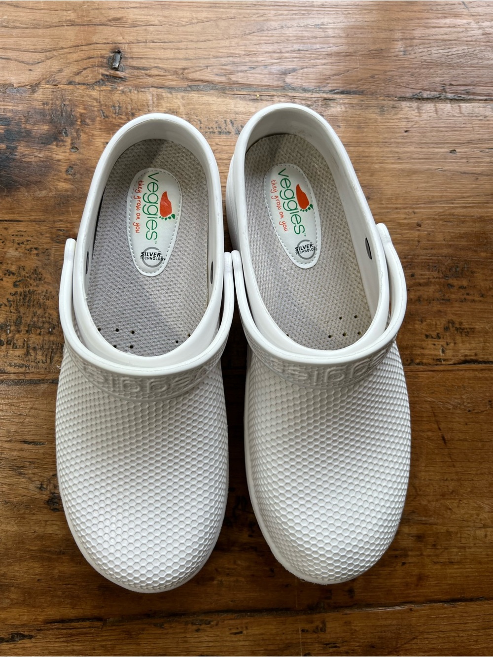 Women’s White Mesh Slip-On Clogs with Adjustable Heel Strap - Picture 2 of 4